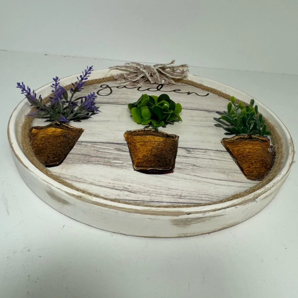 New 3D Handmade Garden Decor with Potted Plants